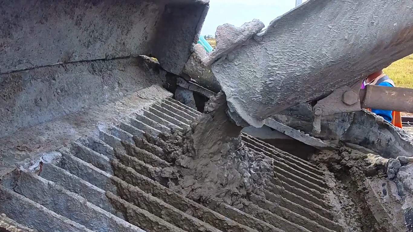 Concrete pour for agricultural use in Fallbrook